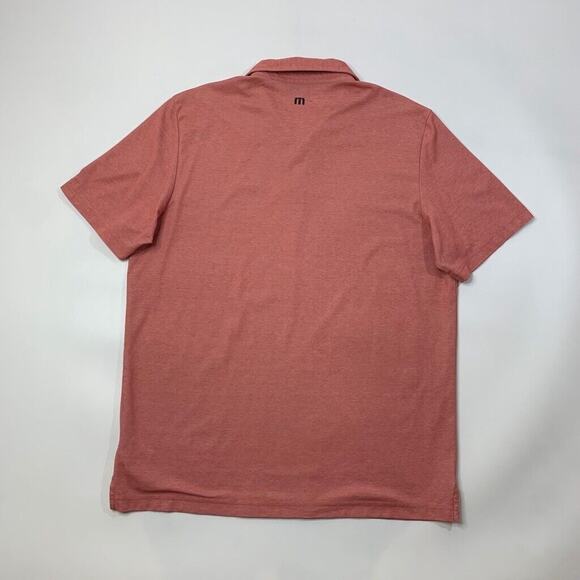 Travis Mathew Polo Shirt Mens XL Primrose Pima Cotton Blend Chest Stripe Golf - Picture 7 of 10